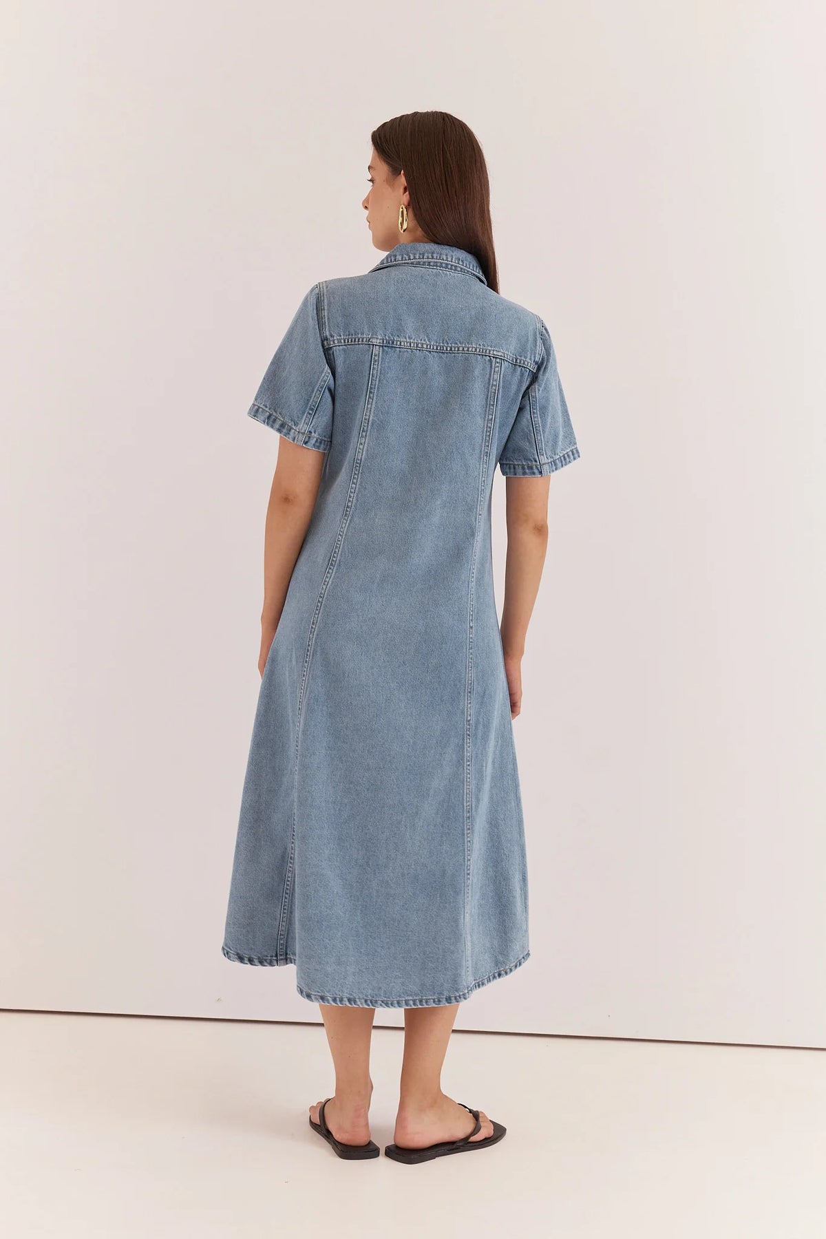 DRESS KARA DENIM MIDI