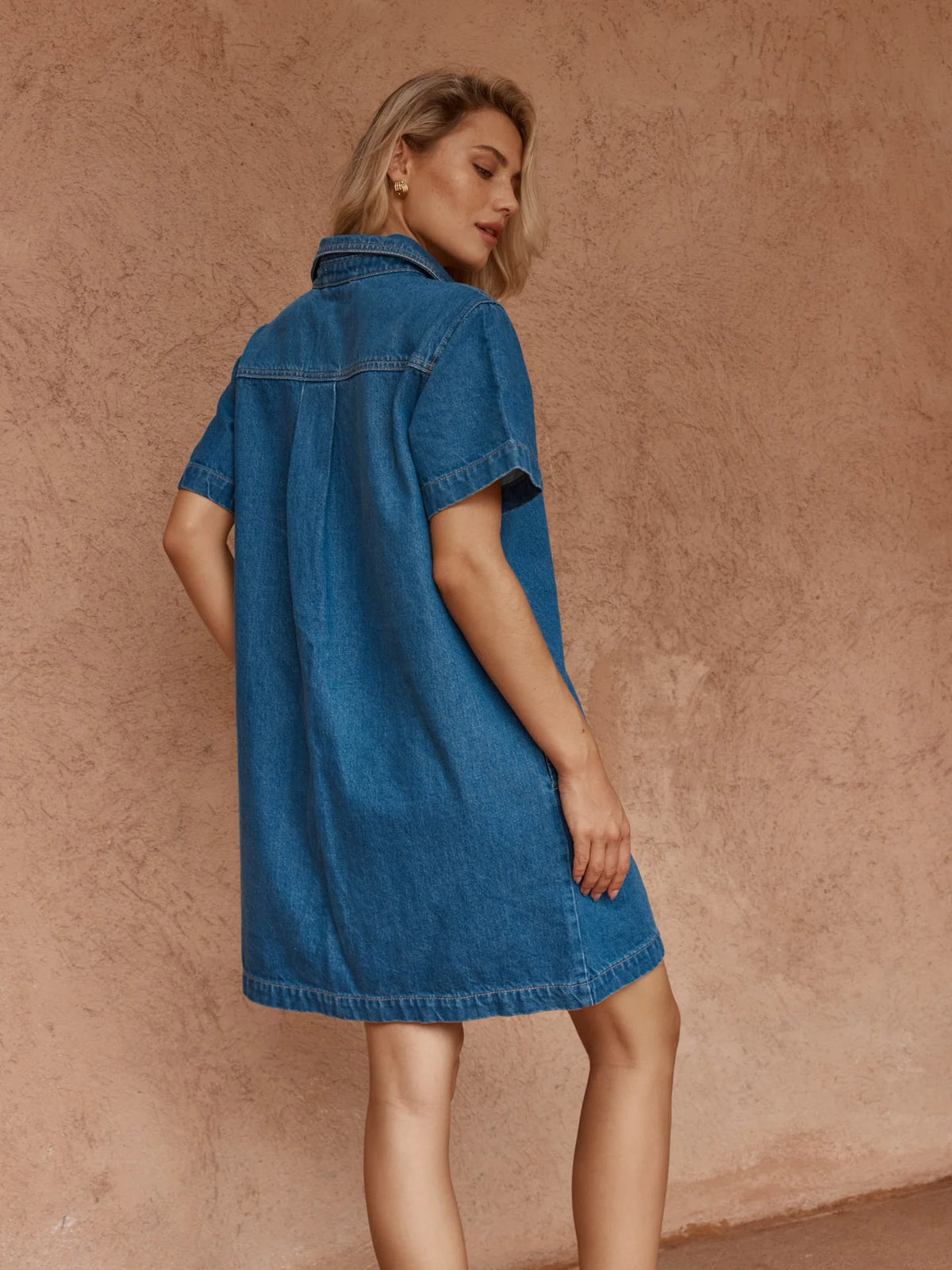 PEPE WAVE DENIM DRESS