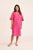 DRESS LINEN FLUTTER SLEEVE - PINK