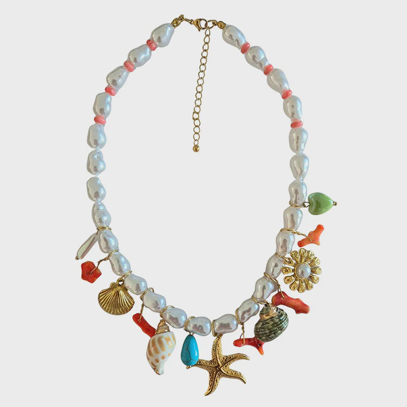 NECKLACE PEARL CHARM - SHELL