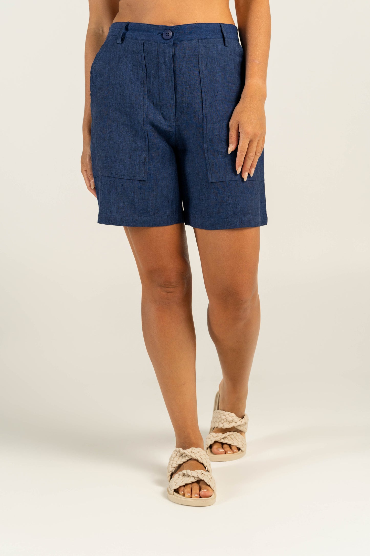SHORT LINEN MIDI