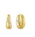 EARRINGS - DIAMONTE STAR HOOPS GOLD