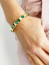 BRACELET - QUEENIE GOLD/ GREEN