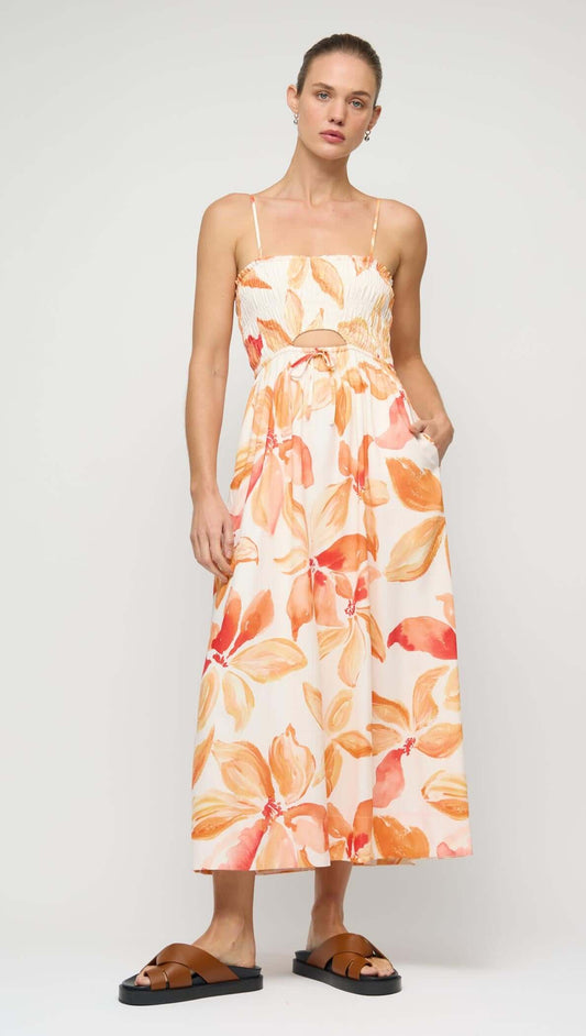 DRESS SOLANA SHIRRED SUNDRESS - last one, size M!