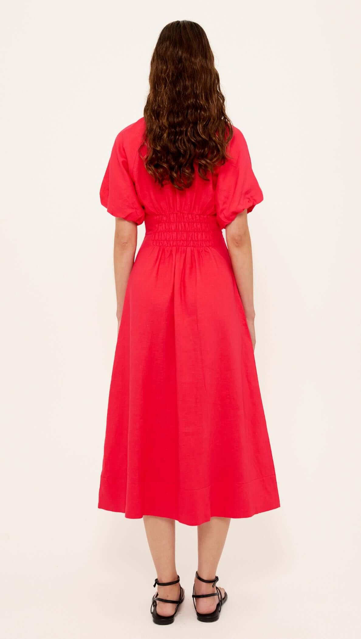 DRESS VALENTINA V-NECK MIDI