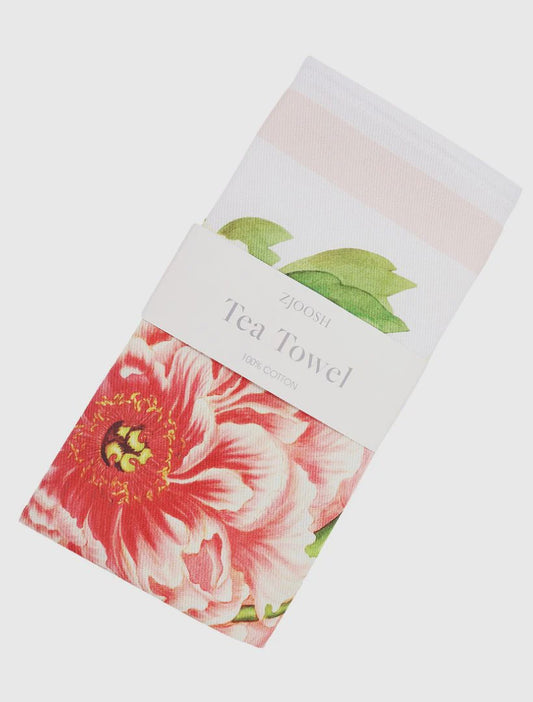 TEA TOWEL - PEONIES