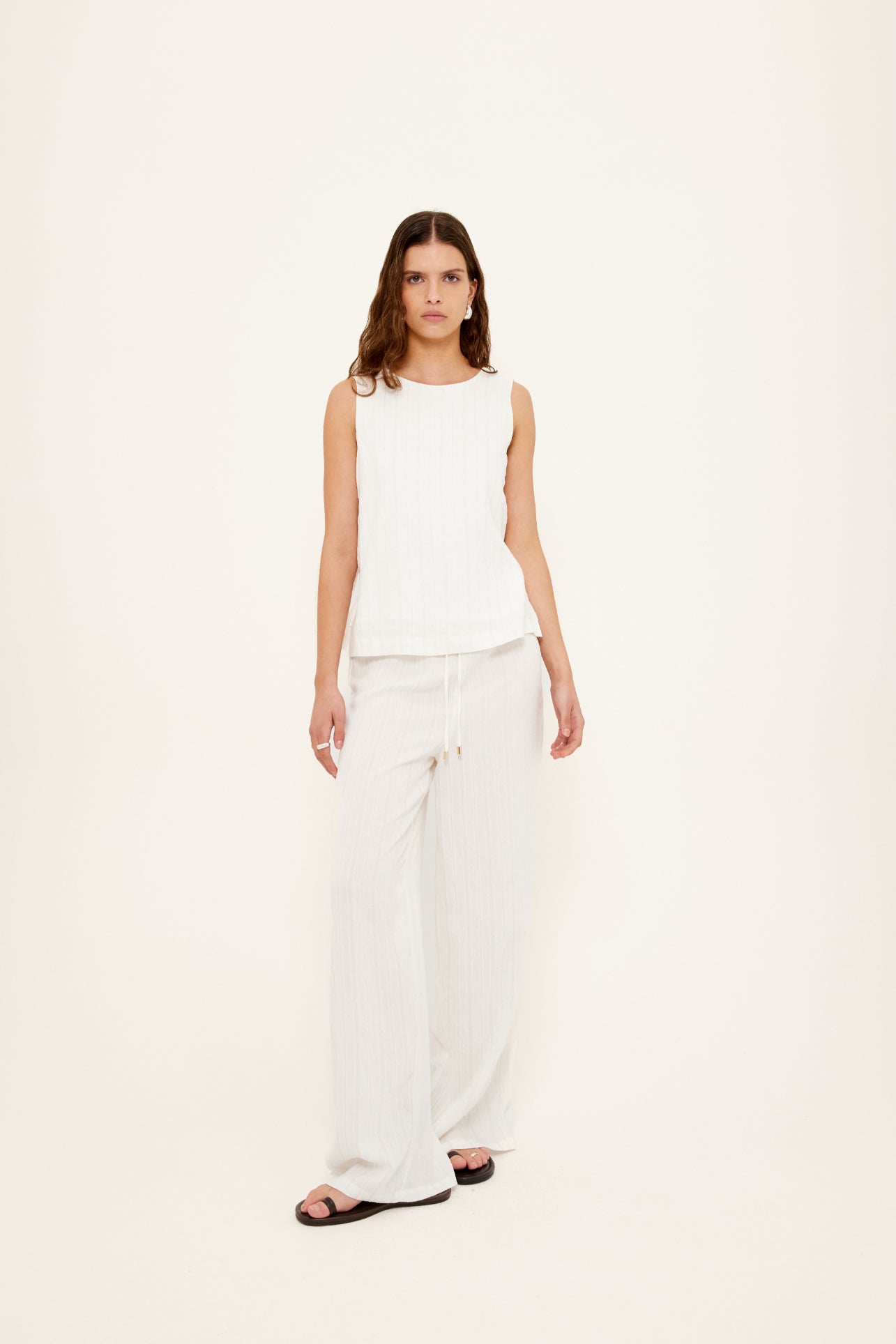 TOP BIANCA SIDE TIE TOP - last one, size S!