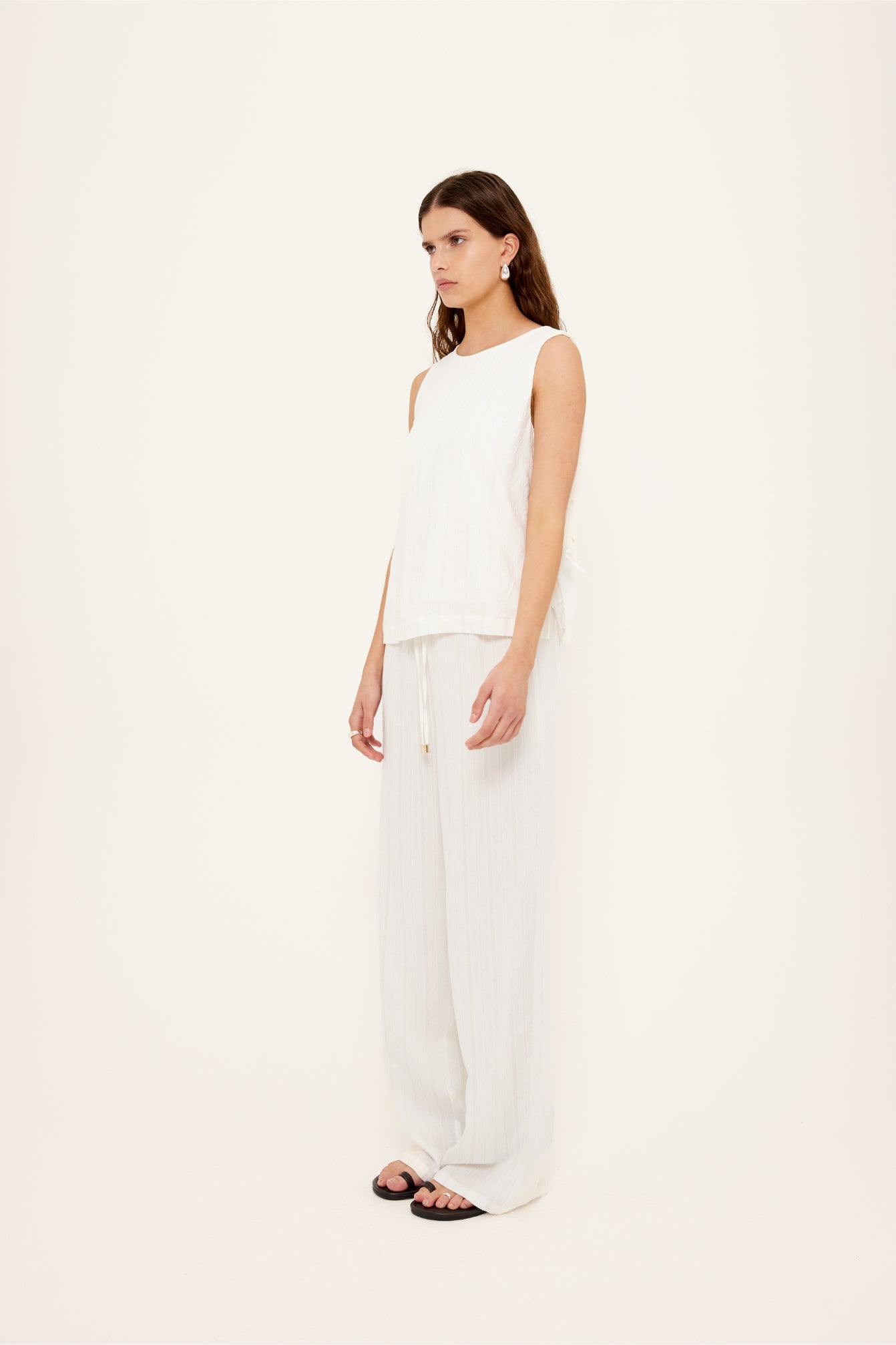 TOP BIANCA SIDE TIE TOP - last one, size S!