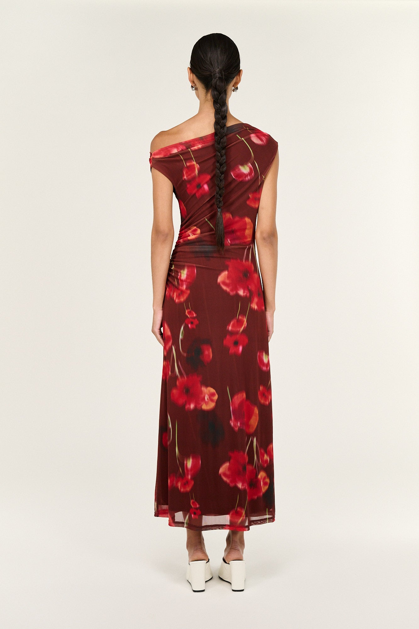 DRESS - VIVI MESH ASYM MIDI