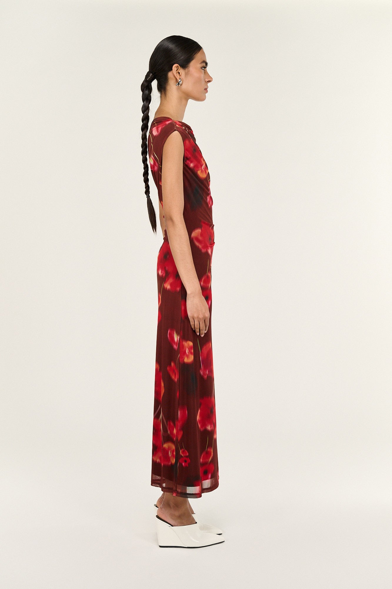 DRESS - VIVI MESH ASYM MIDI