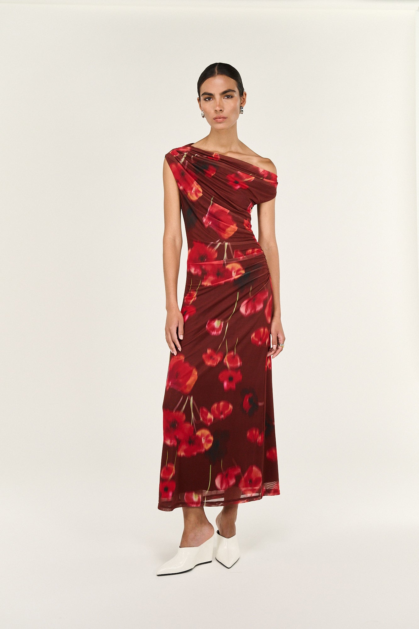 DRESS - VIVI MESH ASYM MIDI