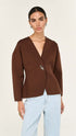 CARDIGAN DELPHINE SCULPTED - CHOCOLATE