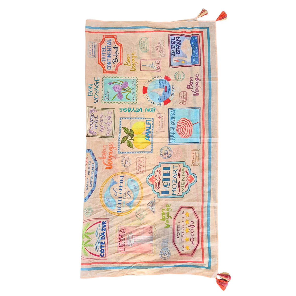 SCARF PURE COTTON - POSTCARD