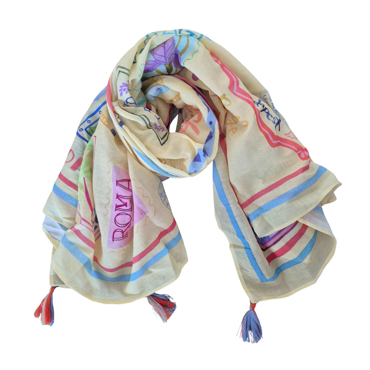 SCARF PURE COTTON - POSTCARD