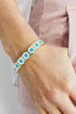 BRACELET - DAISY CHAIN - GOLD/BLUE/WHITE