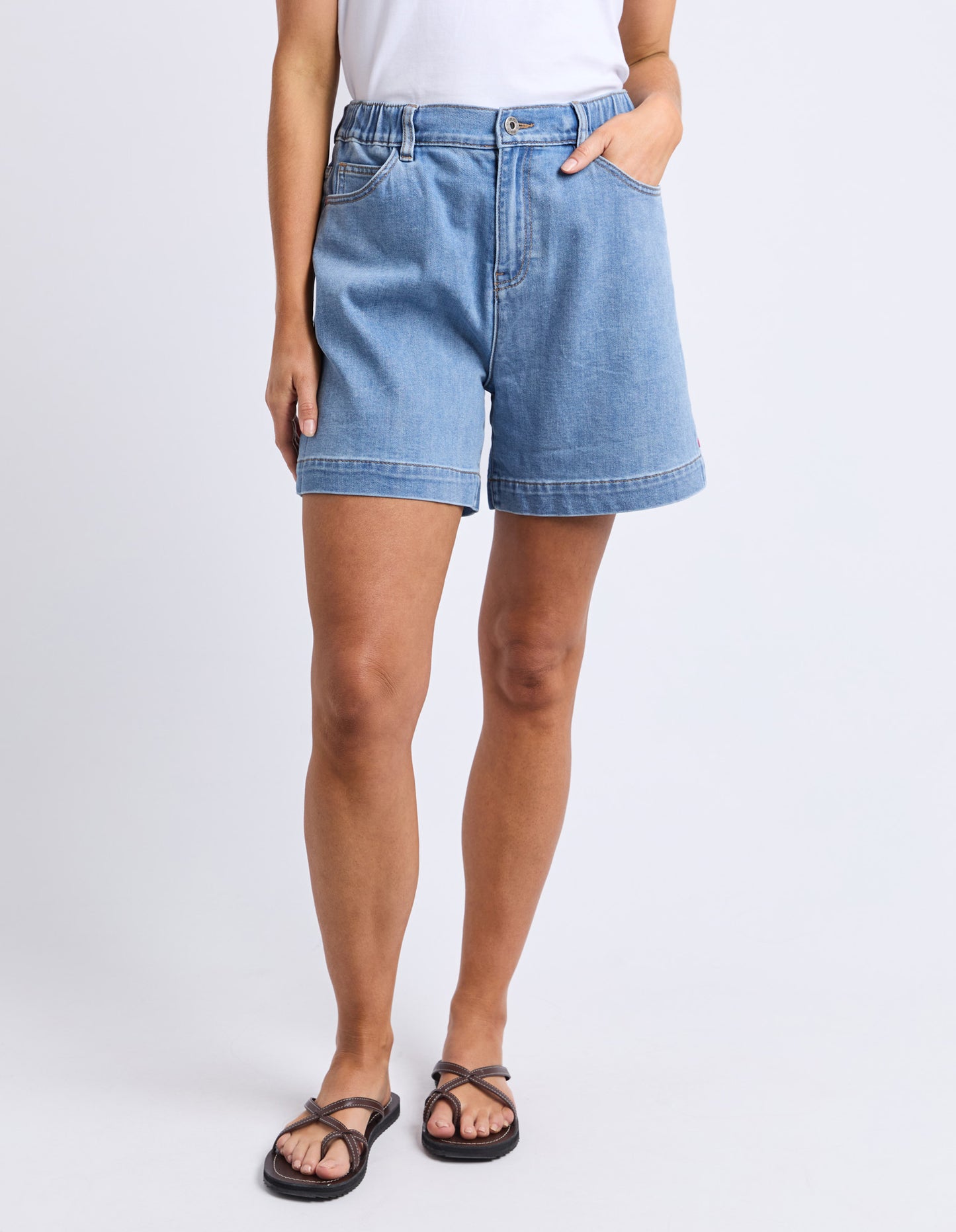 SHORT BIRDIE DENIM - LIGHT BLUE WASH