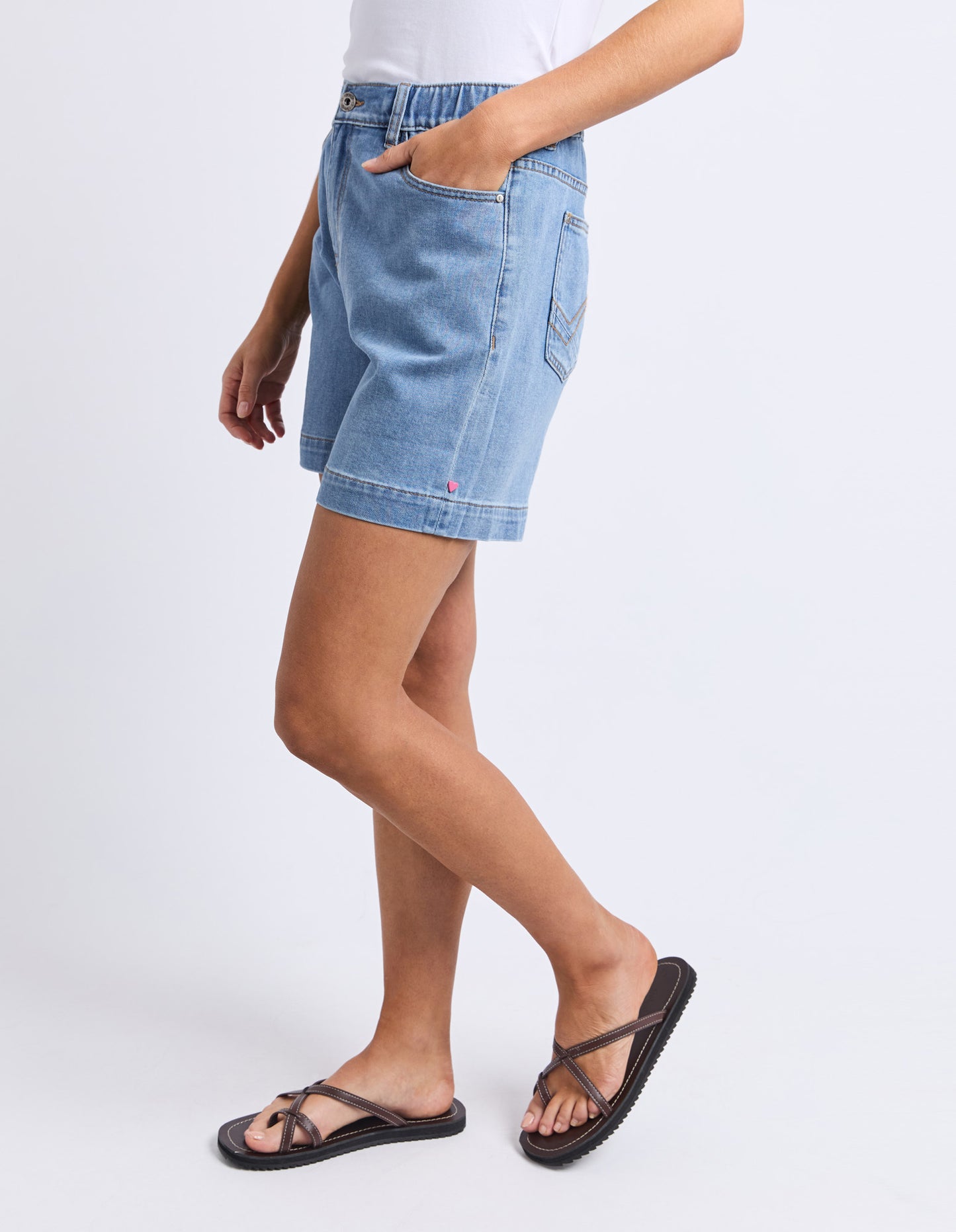SHORT BIRDIE DENIM - LIGHT BLUE WASH