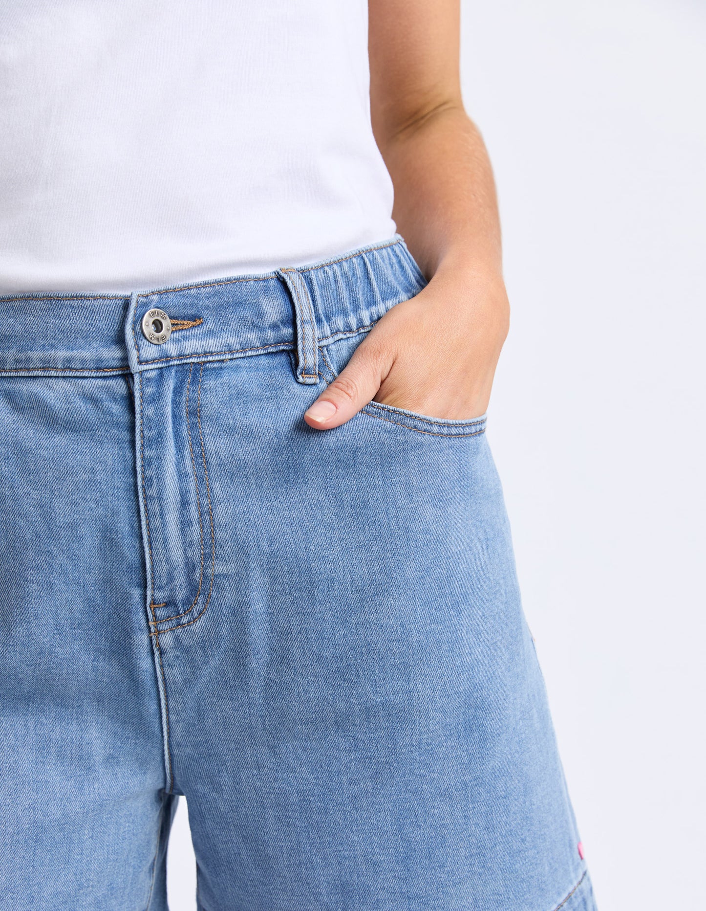 SHORT BIRDIE DENIM - LIGHT BLUE WASH