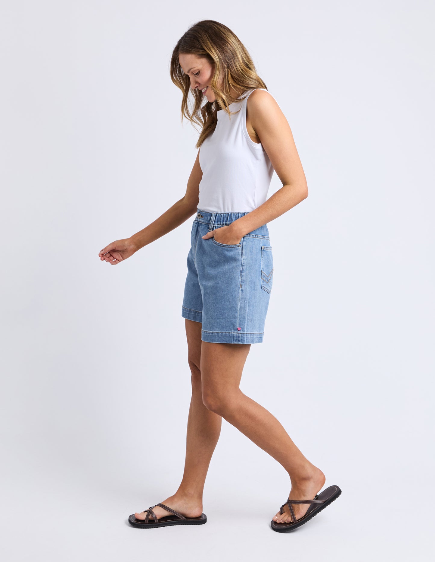 SHORT BIRDIE DENIM - LIGHT BLUE WASH