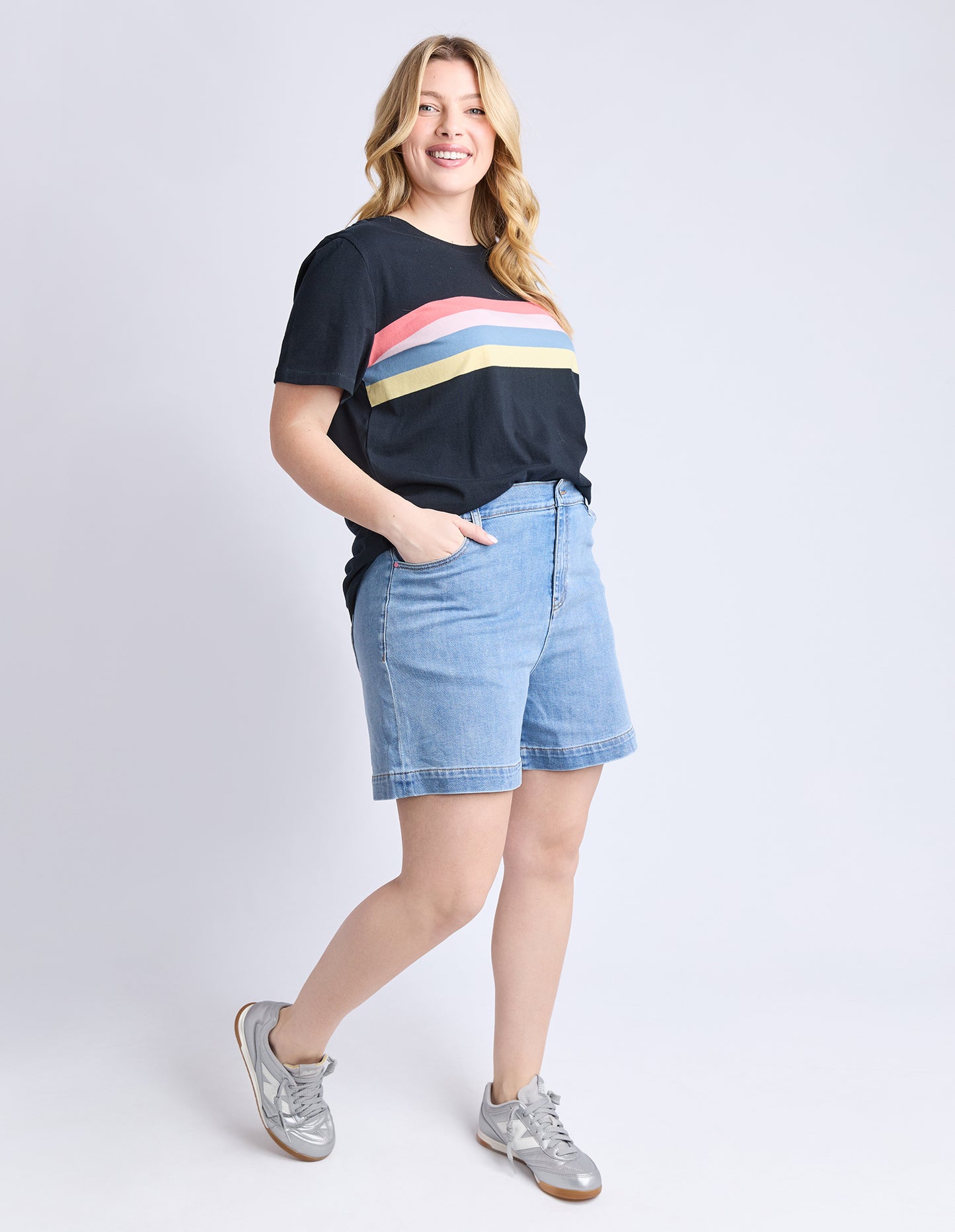 SHORT BIRDIE DENIM - LIGHT BLUE WASH