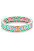 BRACELET DAISY CHAIN - MINT/PINK/AQUA