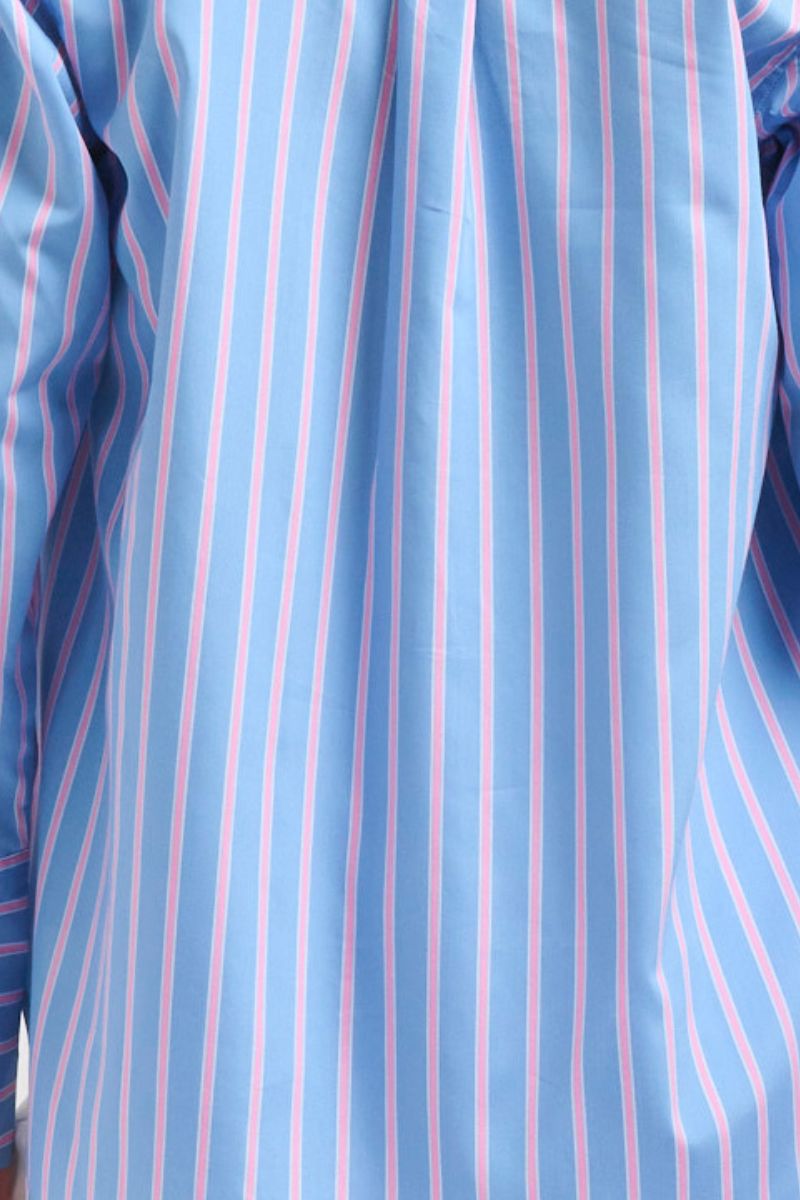 SHIRT ELODIE GIRLFRIEND - BLUE PINK STRIPE