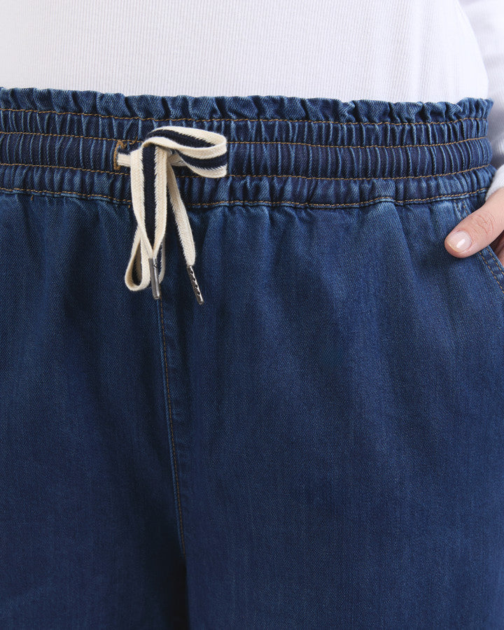 PANT GRETA WIDE LEG - DARK BLUE WASH