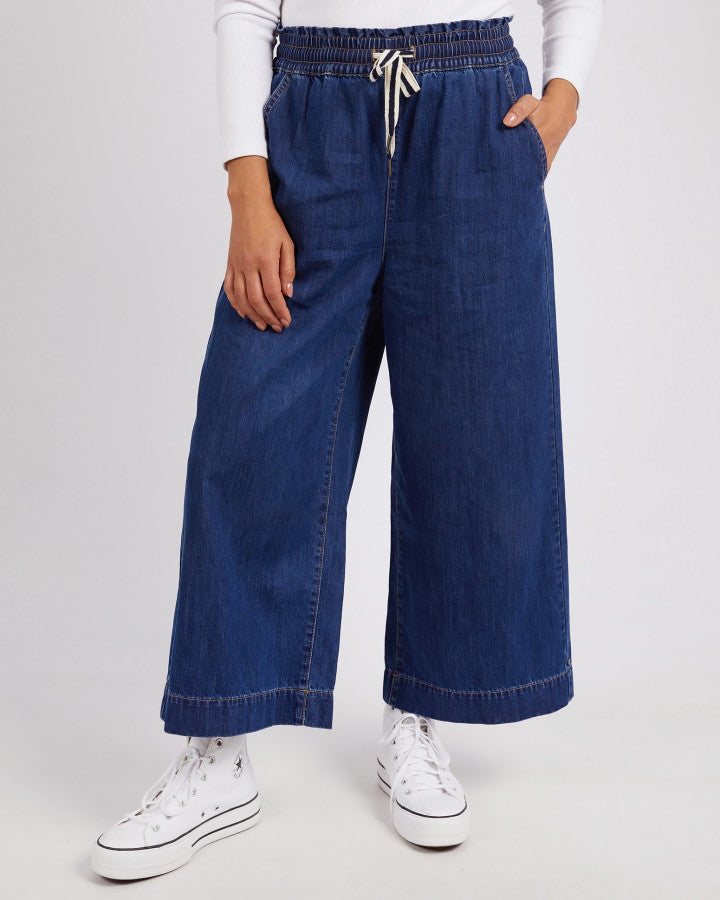 PANT GRETA WIDE LEG - DARK BLUE WASH