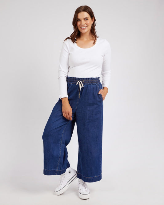 PANT GRETA WIDE LEG - DARK BLUE WASH
