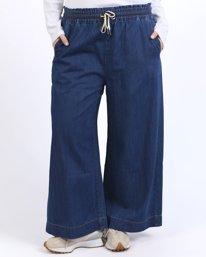 PANT GRETA WIDE LEG - DARK BLUE WASH