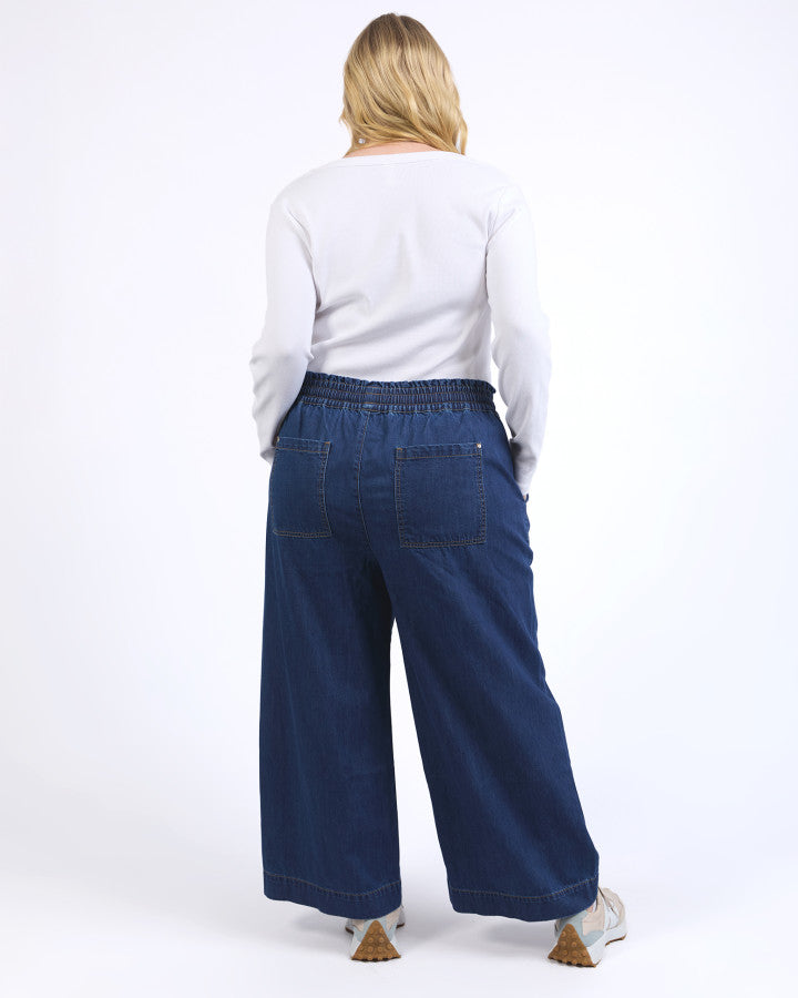 PANT GRETA WIDE LEG - DARK BLUE WASH