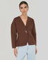 CARDIGAN DELPHINE SCULPTED - CHOCOLATE
