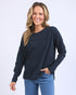 TOP JAYNE THROW ON - NAVY