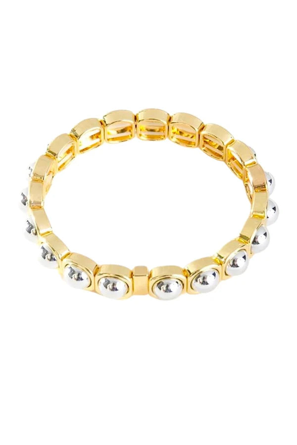 BRACELET STIRLING - GOLD & SILVER