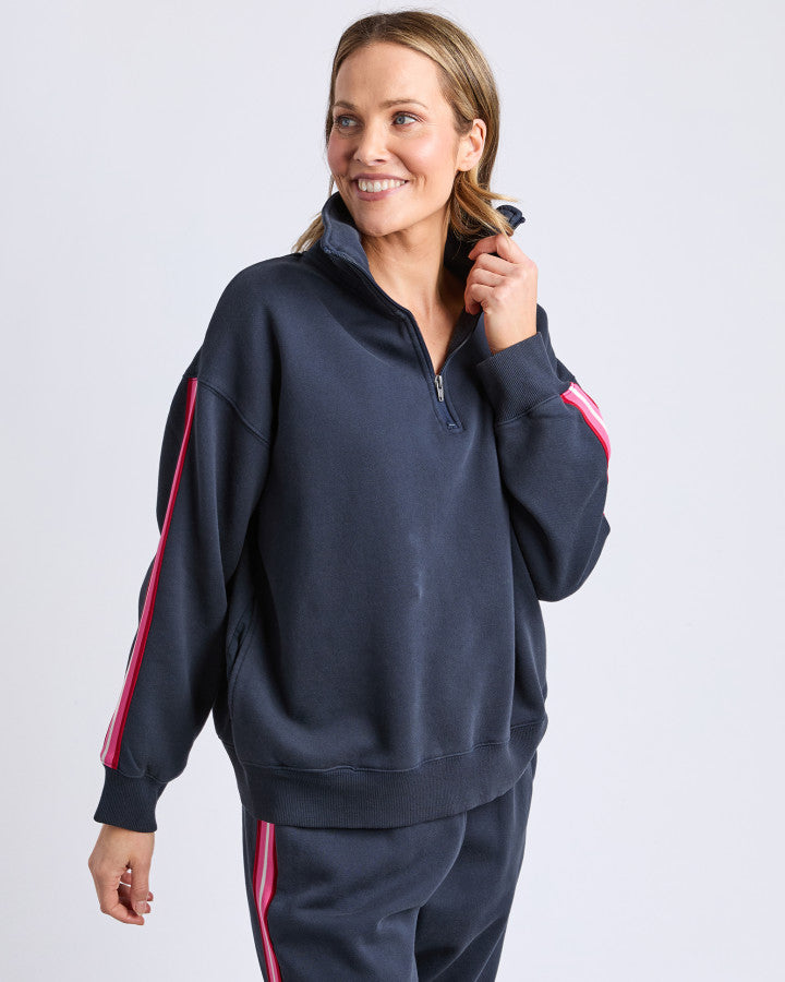 JUMPER LOVER QUARTER ZIP - NAVY