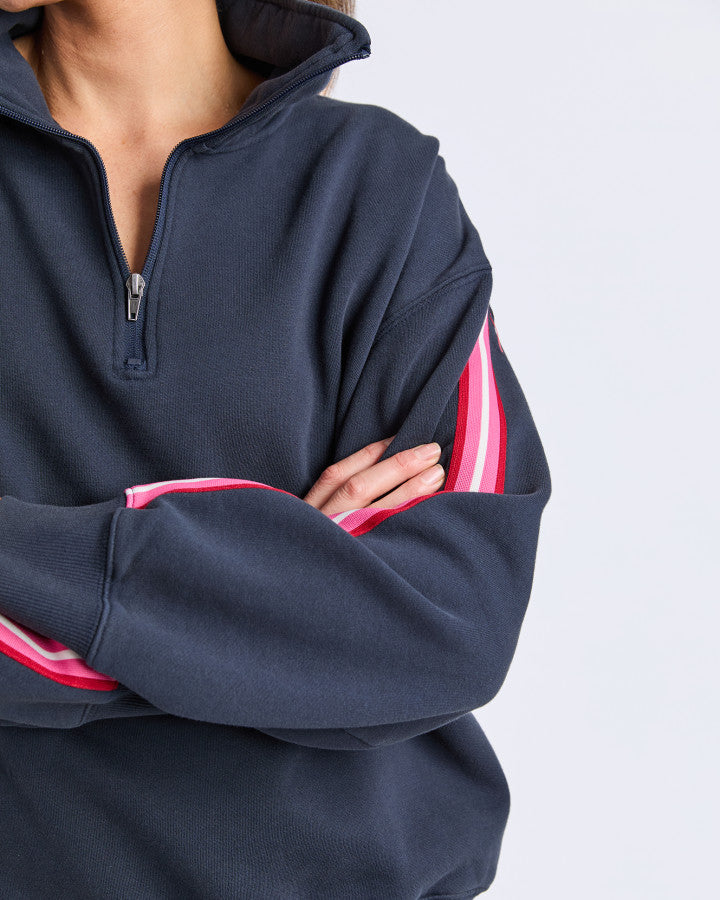 JUMPER LOVER QUARTER ZIP - NAVY