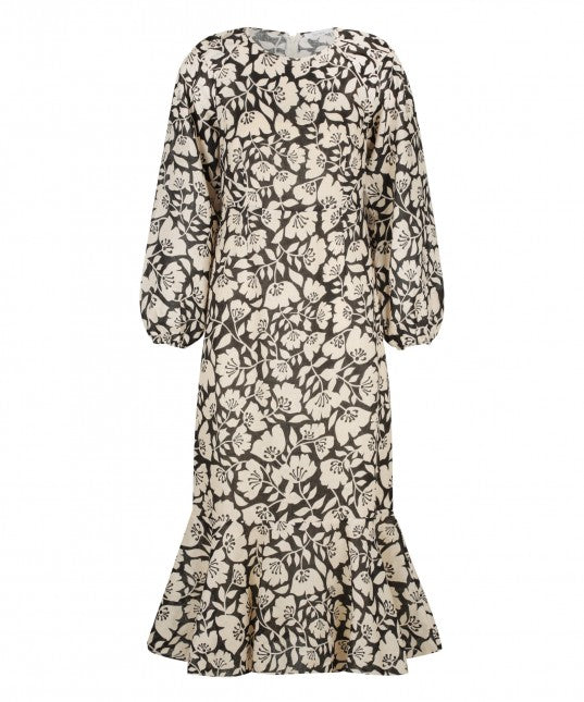 DRESS COYOTE LINEN MIDI PRINT