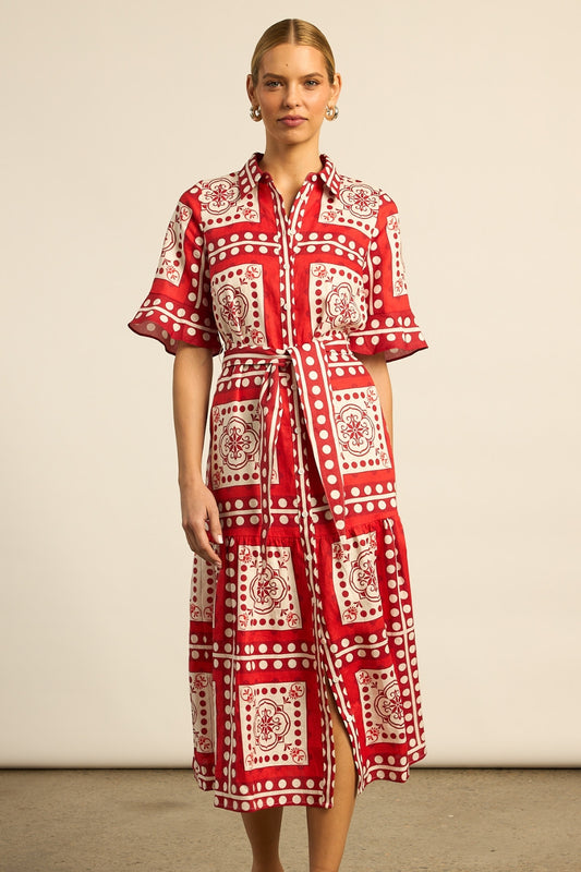 DRESS OASIS - POPPY SCARF