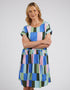 DRESS ODYSSEY - BLUE/GREEN PRINT