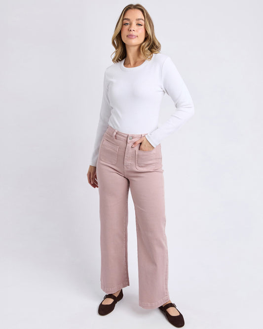 JEAN SARAH WIDE LEG - WOODROSE