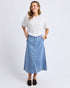 SKIRT DENIM SCALLOP EDGE