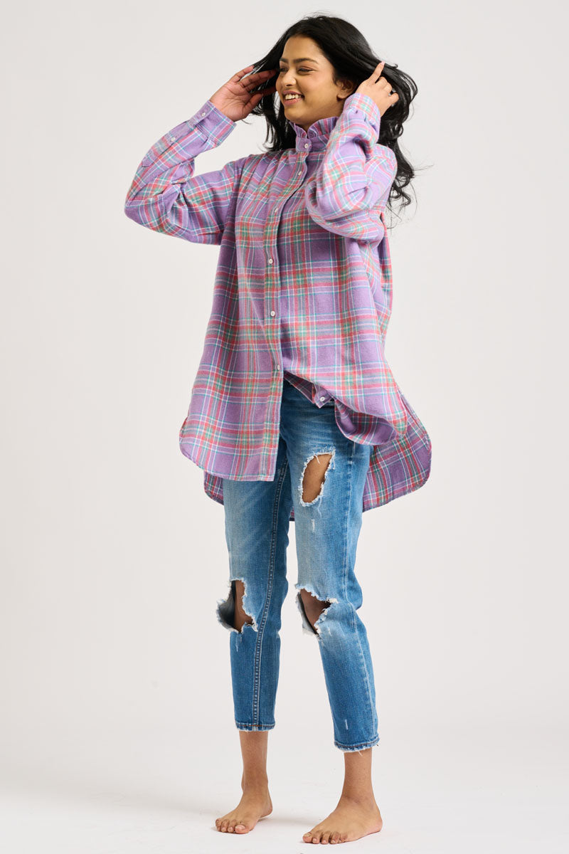SHIRT CAMILLA BOYFRIEND FLANNEL FRILL
