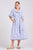 DRESS MOLLY OVERSIZED SHIRTDRESS -WHITE WITH AZURE TICKING