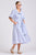 DRESS MOLLY OVERSIZED SHIRTDRESS -WHITE WITH AZURE TICKING