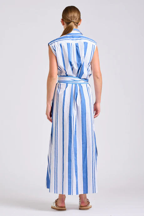 DRESS SABINE - AZURE RETRO STRIPE