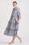 DRESS SANDY TIERED - NAVY WIDE STRIPE