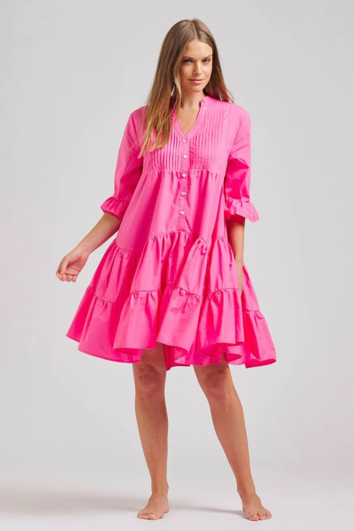 DRESS SINDY OVERSIZED - HOT PINK