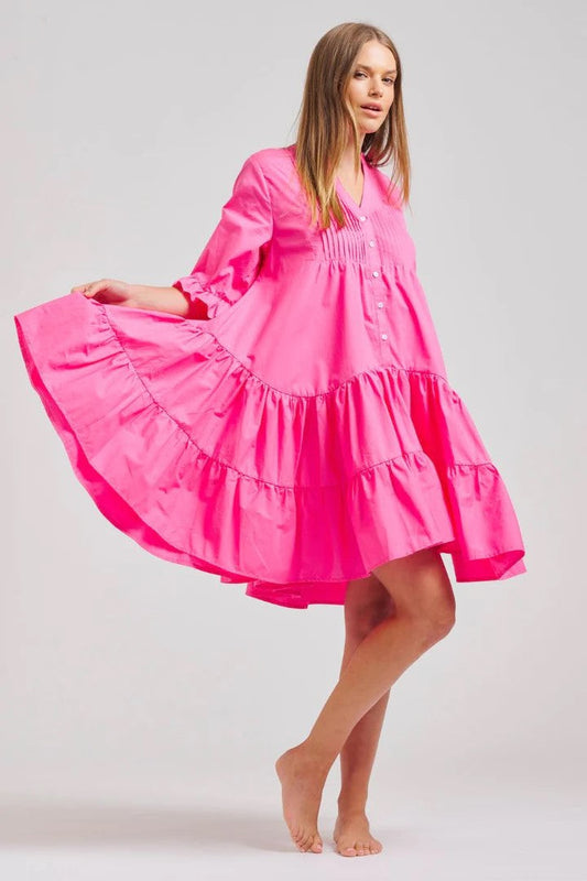 DRESS SINDY OVERSIZED - HOT PINK