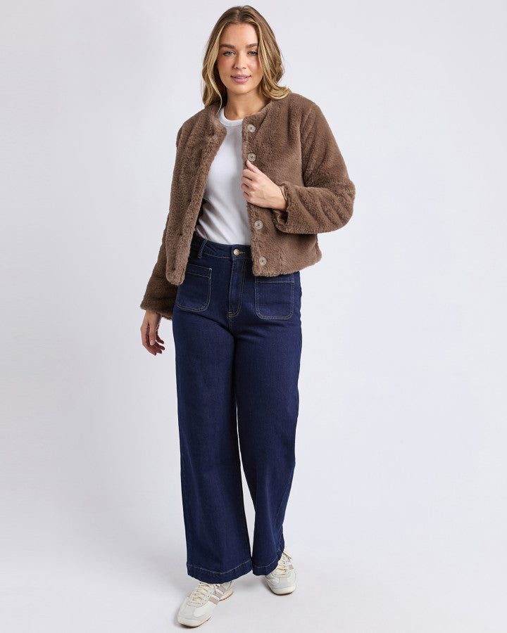JACKET SOFIA FUR - MOCHA