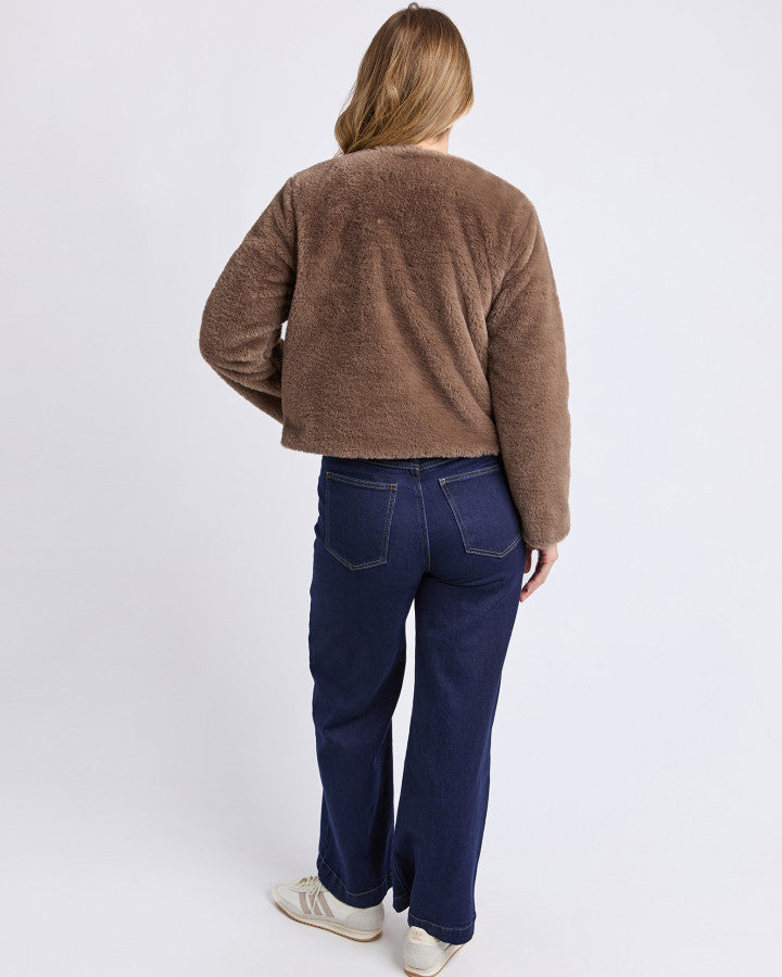 JACKET SOFIA FUR - MOCHA